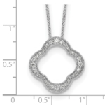 True Origin 14K 3/8 carat Lab Grown Diamond VS/SI  D E F  Quatrefoil Floral 18 inch Necklace - Image 6
