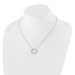 True Origin 14K White Gold 1/4 carat Lab Grown Diamond VS/SI  D E F  Hexagon 18 inch Necklace - Image 4