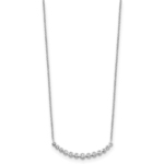 True Origin 14K White Gold 1/4 carat Lab Grown Diamond VS/SI  D E F  Graduated Curved Bar 18 inch Necklace - Image 2