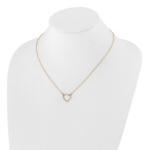 True Origin 14K 1/5 carat Lab Grown Diamond VS/SI  D E F  Open Heart 18 inch Necklace - Image 4