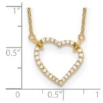 True Origin 14K 1/5 carat Lab Grown Diamond VS/SI  D E F  Open Heart 18 inch Necklace - Image 6