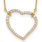 True Origin 14K 3/4 carat Lab Grown Diamond VS/SI  D E F  Open Heart 18 inch Necklace