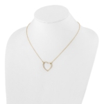 True Origin 14K 3/4 carat Lab Grown Diamond VS/SI  D E F  Open Heart 18 inch Necklace - Image 4