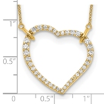 True Origin 14K 3/4 carat Lab Grown Diamond VS/SI  D E F  Open Heart 18 inch Necklace - Image 6