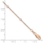 True Origin 14K Rose Gold 1/6 carat Lab Grown Diamond VS/SI  D E F  8 Station 8 Inch Bracelet - Image 8