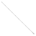 True Origin 14K White Gold 1/5 carat Lab Grown Diamond VS/SI  D E F  9 Station 9 Inch Anklet - Image 2