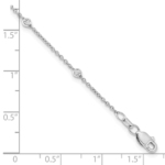 True Origin 14K White Gold 1/5 carat Lab Grown Diamond VS/SI  D E F  9 Station 9 Inch Anklet - Image 8