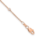 True Origin 14K Rose Gold 1/3 carat Lab Grown Diamond VS/SI  D E F  16 Station 16 Inch Necklace - Image 2