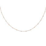 True Origin 14K Rose Gold 1/3 carat Lab Grown Diamond VS/SI  D E F  16 Station 16 Inch Necklace - Image 3