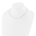 True Origin 14K Rose Gold 1/3 carat Lab Grown Diamond VS/SI  D E F  16 Station 16 Inch Necklace - Image 4