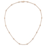 True Origin 14K Rose Gold 1/3 carat Lab Grown Diamond VS/SI  D E F  16 Station 16 Inch Necklace - Image 7