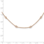 True Origin 14K Rose Gold 1/3 carat Lab Grown Diamond VS/SI  D E F  16 Station 16 Inch Necklace - Image 8