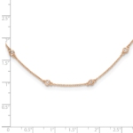 True Origin 14K Rose Gold 3/8 carat Lab Grown Diamond VS/SI  D E F  18 Station 18 Inch Necklace - Image 8