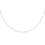 True Origin 14K White Gold 3/8 carat Lab Grown Diamond VS/SI  D E F  18 Station 18 Inch Necklace - Image 3