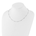 True Origin 14K White Gold 3/8 carat Lab Grown Diamond VS/SI  D E F  18 Station 18 Inch Necklace - Image 4
