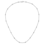 True Origin 14K White Gold 3/8 carat Lab Grown Diamond VS/SI  D E F  18 Station 18 Inch Necklace - Image 7