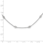True Origin 14K White Gold 3/8 carat Lab Grown Diamond VS/SI  D E F  18 Station 18 Inch Necklace - Image 8