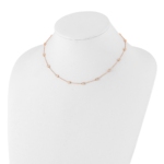True Origin 14K Rose Gold 1 carat Lab Grown Diamond VS/SI  D E F  16 Station 16 Inch Necklace - Image 4