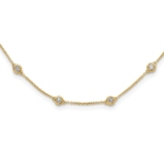 True Origin 14K 1 1/8 carat Lab Grown Diamond VS/SI  D E F  18 Station 18 Inch Necklace
