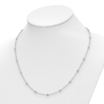 True Origin 14K White Gold 1 1/3 carat Lab Grown Diamond VS/SI  D E F  20 Station 20 Inch Necklace - Image 4