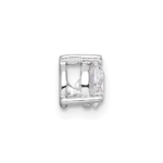 14K White Gold Lab Grown VS/SI FGH Dia 3 Prong Complete Chain Slide - Image 2