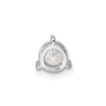 14K White Gold Lab Grown VS/SI FGH Dia 3 Prong Complete Chain Slide - Image 3