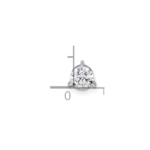 14K White Gold Lab Grown VS/SI FGH Dia 3 Prong Complete Chain Slide - Image 4