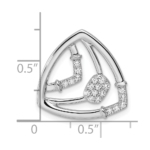 14K White Gold Lab Grown Diamond VS/SI FGH Triangle Chain Slide - Image 4