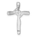 14K White Gold Lab Grown Diamond VS/SI FGH Cross Chain Slide - Image 3