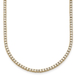 14ky Lab Grown 4.5 ct.VS DEF Round Diamond Straight Necklace