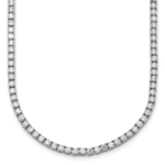 14kw Lab Grown 9 ctw.VS/SI FGH Round Diamond Straight Necklace