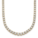14ky Lab Grown 14.55 ct.VS/SI FGH Round Diamond Graduated Necklace