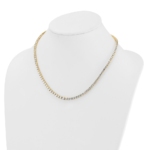 14ky Lab Grown 14.55 ct.VS/SI FGH Round Diamond Graduated Necklace - Image 3