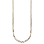 14ky Lab Grown 14.55 ct.VS/SI FGH Round Diamond Graduated Necklace - Image 2