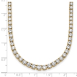 14ky Lab Grown 14.55 ct.VS/SI FGH Round Diamond Graduated Necklace - Image 5