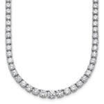 14kw Lab Grown 18.9 ct.VS DEF Round Diamond Graduated Necklace