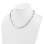 14kw Lab Grown 18.9 ct.VS DEF Round Diamond Graduated Necklace - Image 3