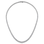 14kw Lab Grown 18.9 ct.VS DEF Round Diamond Graduated Necklace - Image 4