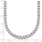 14kw Lab Grown 18.9 ct.VS DEF Round Diamond Graduated Necklace - Image 5