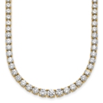 14ky Lab Grown 18.9 ct.VS DEF Round Diamond Graduated Necklace