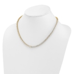 14ky Lab Grown 18.9 ct.VS DEF Round Diamond Graduated Necklace - Image 3