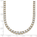 14ky Lab Grown 18.9 ct.VS DEF Round Diamond Graduated Necklace - Image 5