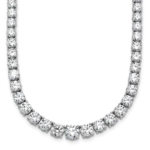 14kw Lab Grown 28.5 ct.VS DEF Round Diamond Graduated Necklace