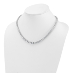 14kw Lab Grown 28.5 ct.VS DEF Round Diamond Graduated Necklace - Image 3