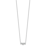 14K White Gold Lab Grown Diamond VS/SI FGH 3-Stone Necklace - Image 2