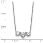 14K White Gold Lab Grown Diamond VS/SI FGH 3-Stone Necklace - Image 5