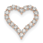 14K Rose Gold Lab Grown Diamond VS/SI FGH Heart Pendant