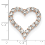 14K Rose Gold Lab Grown Diamond VS/SI FGH Heart Pendant - Image 2