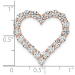 14K Rose Gold Lab Grown Diamond 3ctw VS/SI FGH Heart Pendant - Image 4