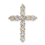 14K Lab Grown Diamond 1.5ctw VS/SI FGH Cross Pendant